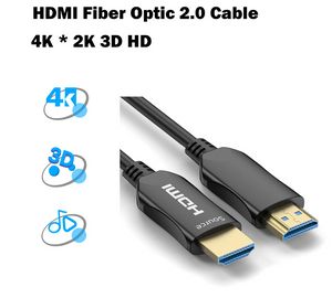 Câble à Fiber optique HDMI 4K 60Hz, compatible UHD HDMI 2.0, 10M 15M 20M 30M, câble à Fiber HDMI AOC haute vitesse 18Gbps HDR ARC HDCP2.2 pour projecteur HDTV, lecteur de jeu