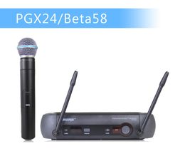 Livraison gratuite !! Système de Microphone sans fil professionnel UHF PGX24/BETA58 PGX14 PGX4 PGX2, micro pour scène sans étui! Boîte normale
