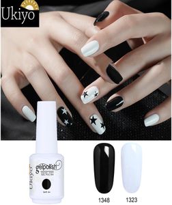 Ukiyo 15ML Gel Barniz Negro Blanco Rojo Color Nail Gel Polish Soak Off Nail Art Gel Polish Semi Permanente Laca Barnices7472213