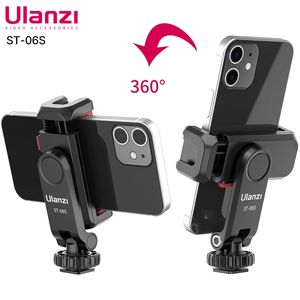 Ulanzi ST-06S support de montage de téléphone de prise de vue verticale DSLR caméra moniteur trépied pince de montage pour Smartphone Vlog support multifonctionnel