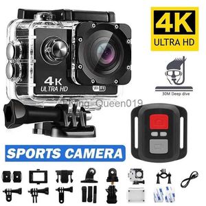 Ultra HD 4K Action Camera 30fps/170D Underwater Helmet Waterproof 2.0 Screen WiFi Remote Control Sports go Video Mini Camera Pro HKD230828