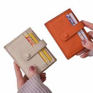 Sac de carte ultra-mince Pu Leather Carte d'identité Bank Bank Credit Card Box Multi Slot Slim Case portefeuille Femmes hommes Busines Cover G9LZ #
