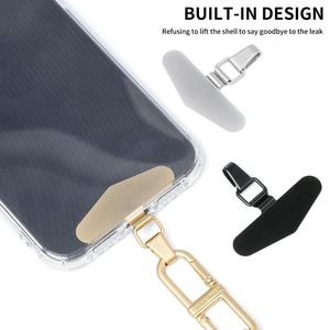 Coque de téléphone Ultra-mince en acier inoxydable, pièce suspendue, Clip de Patch, luxe, Durable, lanière en métal Anti-perte, carte à onglets