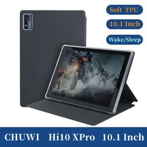 Funda ultrafina con tres pliegues para tableta Chuwi Hi10 XPro de 10,1 pulgadas, cubierta resistente a caídas de TPU suave para Hi10x pro, nueva tableta P HKD230809