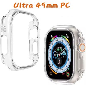 Ultra2 PC Clear Cover Shell Hollow Transparent Anti-Fall Anti-Fall Protective Série Apple Watch 8 9 Cas Ultra 49 mm Iwatch