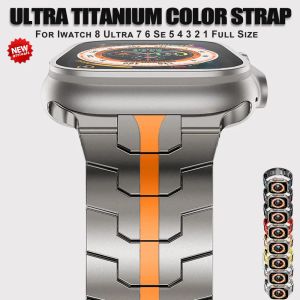 Ultra2 Titanium Color Strap For Apple Watch 49mm Series 9 8 7 41 45mm 44 42mm 40mm Luxury Metal Band For iWatch 6 5 4 se Bracelet