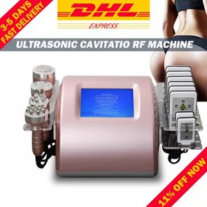 Corps de levage de bout à bout sous vide RF à cavitation ultrasonique amincissant la machine rose 6 en 1 40K Diode portable Lipo Laser brûlant les graisses sculptant les systèmes de radiofréquence332