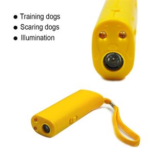 Ultrasonido Entrenamiento de perros Repeller Control Dispositivo de entrenador 3 en 1 parada antideslizante Demiros de corteza de la corteza Dispositivo de entrenamiento de mascotas de perros Luz