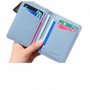 Étui en cuir portable en cuir portable UltraHin Multi-carte Multi-Carte Card Universal Bank Credit Card ID Holder Organisateur de voyage K5nd #