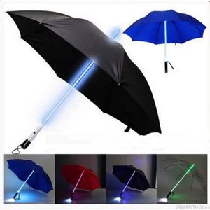 Parapluies 10 pcs/lot Cool Blade Runner sabre lumineux LED Flash lumière parapluie rose parapluie bouteille parapluie lampe de poche marcheurs de nuit 231109