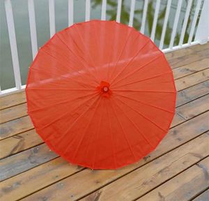 Parapluies 20 pcs enfants taille petit art chinois artisanat parapluie papier blanc longue poignée parasol de mariage DHL Fedex en gros