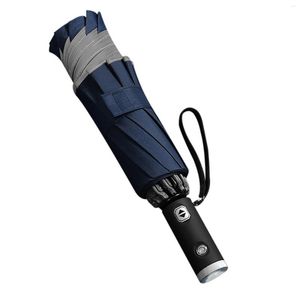 Parapluies LED bande réfléchissante parapluie en alliage d'aluminium pôle pour fournir un éclairage voyage de nuit