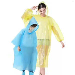 Parapluies Ponchos Pack familial Poncho de pluie pour adultes enfants Poncho jetable ou réutilisable avec capuche à cordon 5