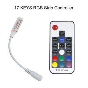 Umlight Led Strip and Module Use 17 Key Mini Rf Wireless Led Rgb Remote Controller Avec 4pin Female 22 Mode