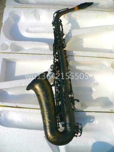 Saxophone alto en laiton sans marque Instruments de musique Mib Tune Sax plaqué noir mat avec étui Embouchure Accessoires Livraison gratuite