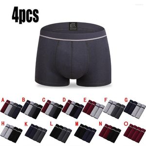 Calzoncillos 4 PCS Boxers Shorts para hombres Sexy Baxer Boxer Boxer Boxer Boxer para hombres Soft Boxer de algodón#G30