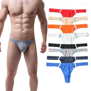 Calzoncillos 4PCS Mens Sexy Bikini Briefs Low Rise Gay Bragas Bulge Pouch T-back Mini Tangas Ropa interior Homme G-string Ropa de dormir