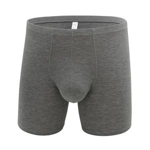 Sous-vêtements 95% fibre de bambou viscose hommes boxeurs à jambes longues pour gym cyclisme hommes sous-vêtements U pochette convexe culotte masculine sport boxershorts sexyund