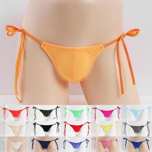 Calzoncillos de vendaje para hombre, Tanga Sexy con bolsa, Bikini de cintura baja, Tanga, ropa interior para posar, ropa interior para hombre, bragas con espalda en T, ropa de dormir