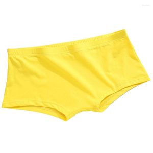 Caleçon respirant taille basse Shorts hommes maillot de bain doux confortable renflement slips bas de sommeil