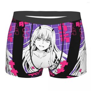 Calzoncillos Darling In The Franxx Boxer Shorts para hombres 3D Print Anime Manga Zero Two Ropa interior Bragas Calzoncillos Breathbale Sexy