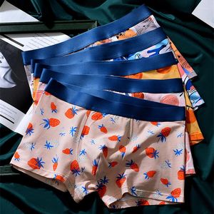 Calzoncillos con estampado de frutas para hombre, ropa interior de cintura media, Material Modal transpirable antibacteriano, bragas cómodas, pantalones para niños, venta al por mayor