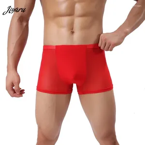 Sous-pants Mâle Mesh Shorts Boxers Boîtres Spandex MAN ELASTICTURE Sous-vêtements Flexible Soft