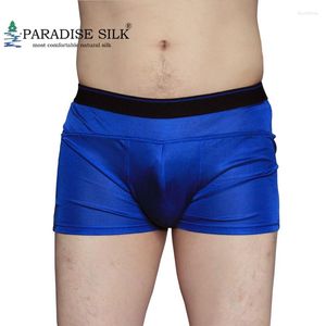 Calzoncillos Box Shorts para hombre Seda de punto Calzoncillos tipo bóxer de cintura ancha Lencería Talla sólida EE. UU. S M L XL XXL