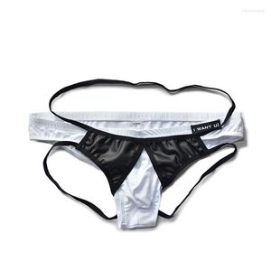 Slip hommes slips demi enveloppé Sexy sous-vêtements pour hommes deux pièces Gay culotte Sissy respirant Ropa intérieur Hombre