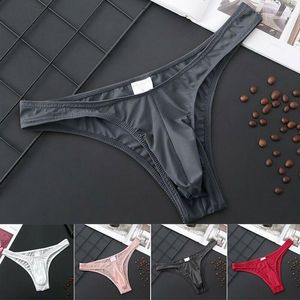 Sous-vêtements Slips pour hommes Taille basse Bulge Pouch Thong T-back G-string Bikini Sous-vêtements Sous-vêtements