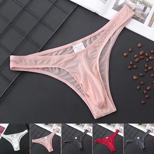 Underpants Men G-String Thongs Breathable Pouch Ultra-Soft Low-Rise Underwear Briefs T-back