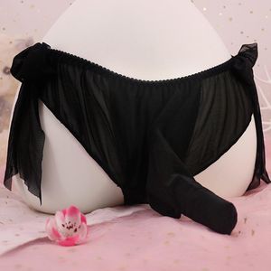 Calzoncillos para Hombre Sissy bolsa bragas transparente vendaje Tanga ropa interior calzoncillos erótico niño Hombre Lencería masculina TangaUnderpants