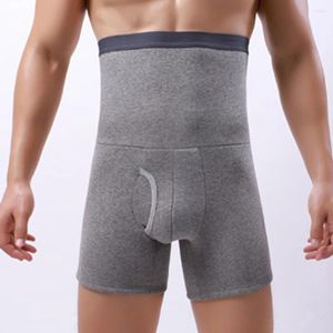 Sous-vêtements hommes hiver garder au chaud protecteurs de taille rembourrés Boxer slips Sexy poche haute culottes sous-vêtements solides Shorts Lingerie