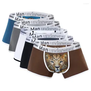Sous-pants monerffi hommes extensible Men sous-vêtements pour hommes en lingerie 3d Animal Tiger Pouche Boxer modale CUECA masculina sexy