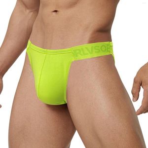 Slip Sexy homme sous-vêtements slips confortable Gay couleur unie respirant culotte mâle taille basse U convexe pénis poche slip