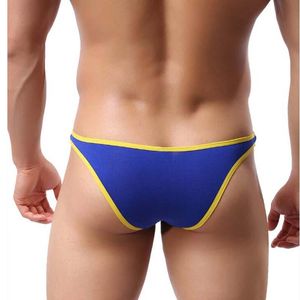 Calzoncillos Ropa interior sexy Hombres Bikini Calzoncillos Mini Slim-Fit En forma de U Breve Moda Bragas de alta calidad 3 Unids / lote