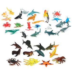 Sous-marin Mini animaux marins jouets réalistes en plastique figurines de jouets marins jouets éducatifs piscine poisson jouet éducation précoce # 10 LJ201019