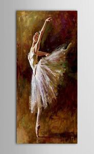Peinture à l'huile sans cadre, peinte à la main, moderne, abstraite, belle ballerine Sexy, fille, toile de danse, photo 6521471