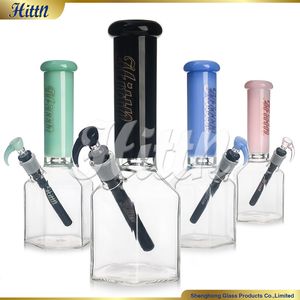 Unique 12 '' Bang hexagonal Bong Bong Blown Pyrex Glass Water Pipe Hookah Bong avec 14 mm Joint Golden Hittn Logo 2024 Nouveau arrivée