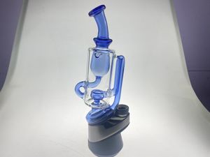 Unique biao glass recycle cup style bleu pic verre narguilé DAB rig bienvenue pour plaire à une commande