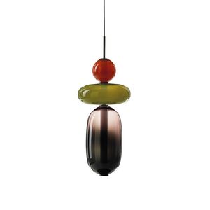 Unique Coloré Pendentif En Verre Lumières Designer Nordique Personnalité Modèle Chambre Bar Café Art Décor Luminaires Moderne Led Petit Droplights