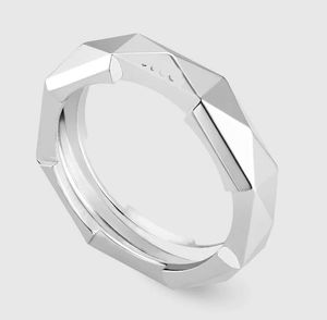 Anillo de moda de estilo único 925 Anillo de plata esterlina Link to Love Stud Ring Rings para hombres y mujeres Party Wedding Engagement Amumnecy Lovers Gift