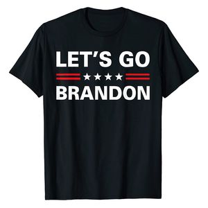 100% algodón Unisex Lets Go Brandon, camisetas divertidas Vintage para hombre, camiseta de gran tamaño novedosa para mujer, camiseta informal