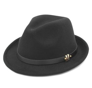 Unisex para adultos Nuevo top de moda Jazz Fedora Brim Stylish Trilby Gangster Cap Party Street Casual Elegant Hats Spring Summer1273663