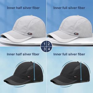 Capre de rayonnement antisexe Half / Full Silver Fiber Wave Electromagnétique RFID Blindage Hat Monitoring Room TV EMF Protect Hat 240323