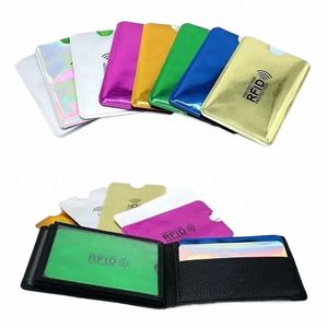 Cartes anti-RFID Unisexe Holder Laser Aluminium Banque ID de crédit Couverture de carte de crédit Metal NFC Block Reader Carte de carte Carte de sac Protéger Case 89LX #