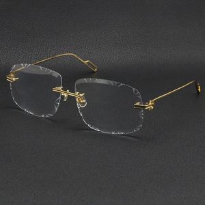 Venta de hombres, mujeres, sin montura, metal dorado, gafas de sol, gafas, lunetas, moda, gafas clásicas, monturas de gafas de alta calidad, hombres y mujeres, modelos múltiples.