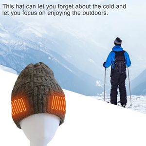 Bonnet chauffant unisexe tricoté chapeau chaud résistant au froid bonnet chauffant de Ski pour les activités récréatives dans un environnement froid 240227