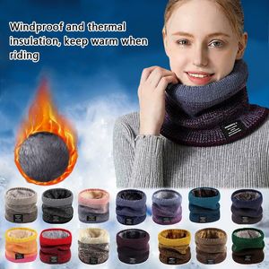 Unisex Knitted Warm Winter Autumn Ring Women Bandana Solid Scarf Fleece Men Headband Hiking Cycling Neck Scarf