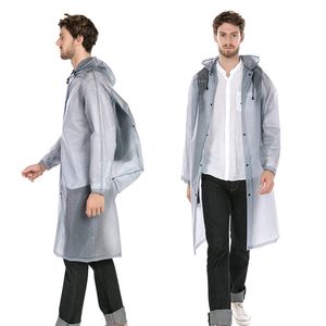 Unisexe dames hommes imperméable en plastique épais sac à dos long manteau de pluie veste de pluie Poncho randonnée à capuche cartable imperméables Y200324
